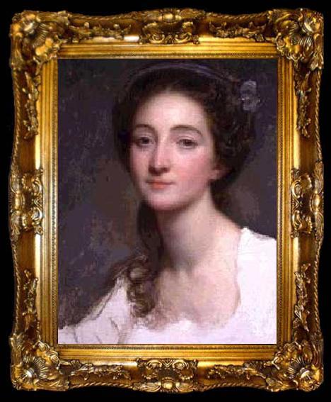 framed  Jean Baptiste Greuze Portrait of a Lady, ta009-2